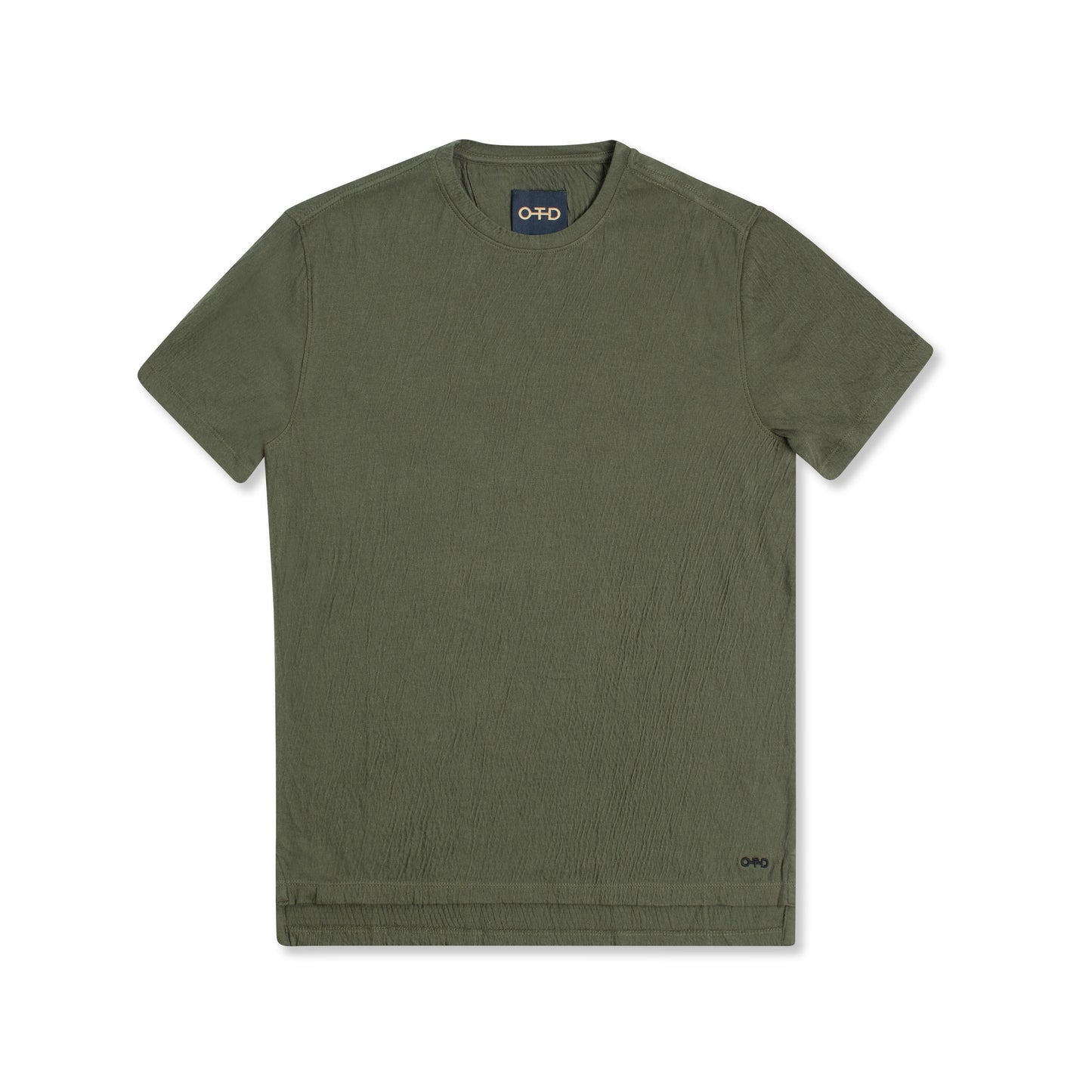 Crewneck Knit Tee (Dark Olive)