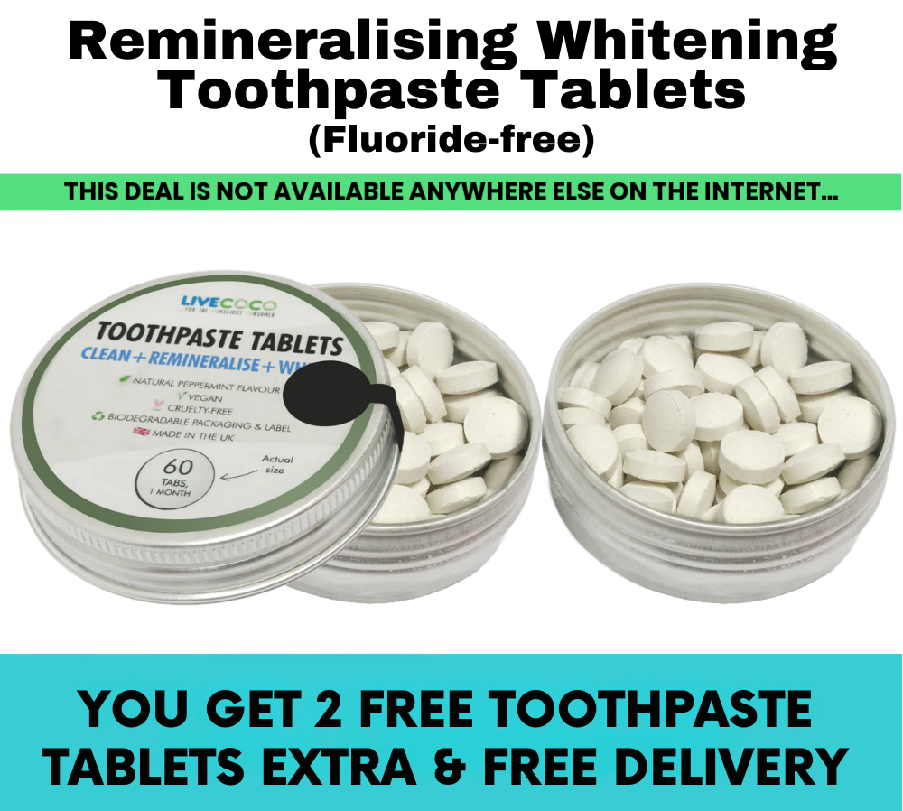 Recyclable Brush Heads-12 Heads + 120 Free Whitening Toothpaste Tablets