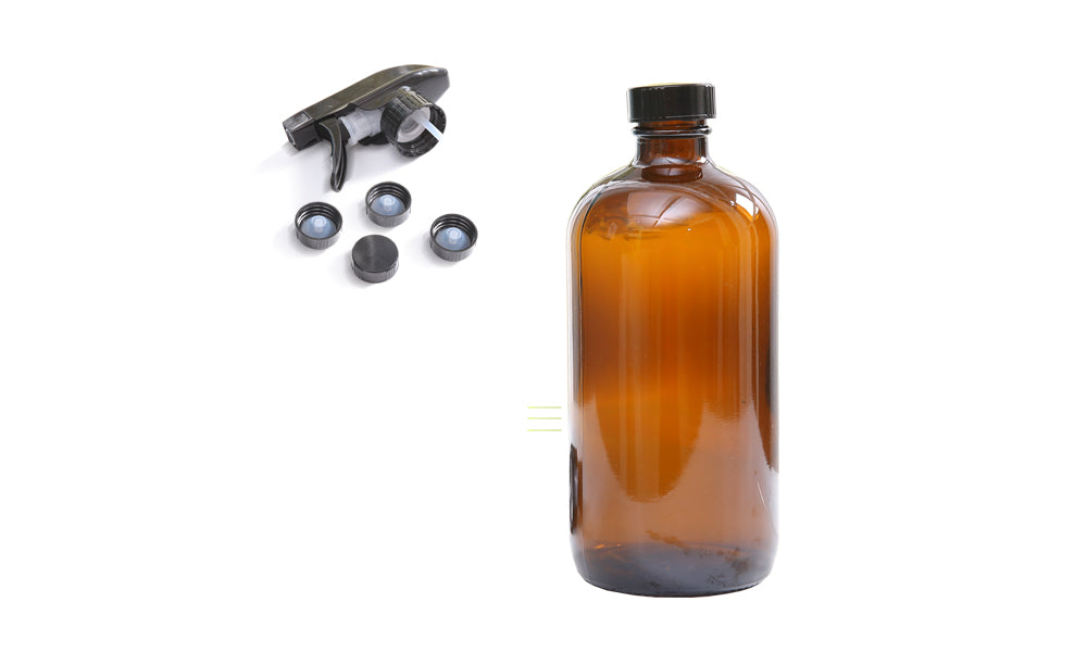 NNEDPE 4pcs Amber Glass Spray Bottles Trigger Sprayer 500ml