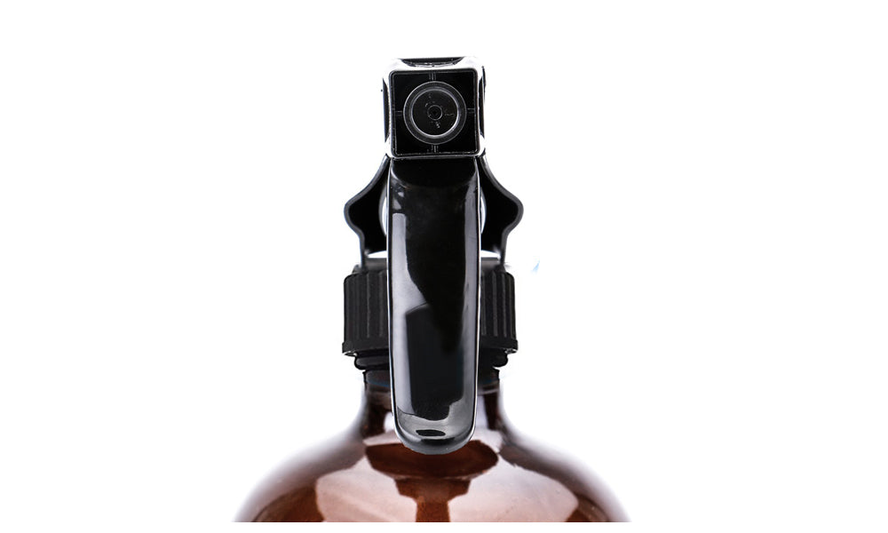 NNEDPE 4pcs Amber Glass Spray Bottles Trigger Sprayer 500ml