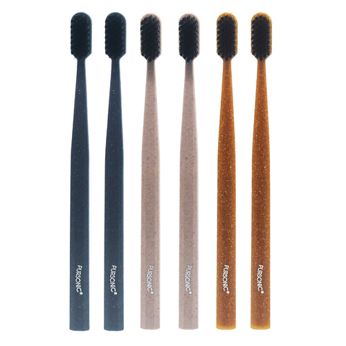 100% Eco-friendly Cedarwood Toothbrushes (6 Pack)