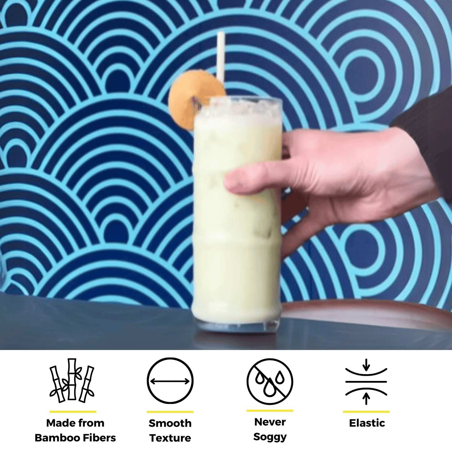 7.9" Bamboo Fiber Straws | 6mm | 25ct.