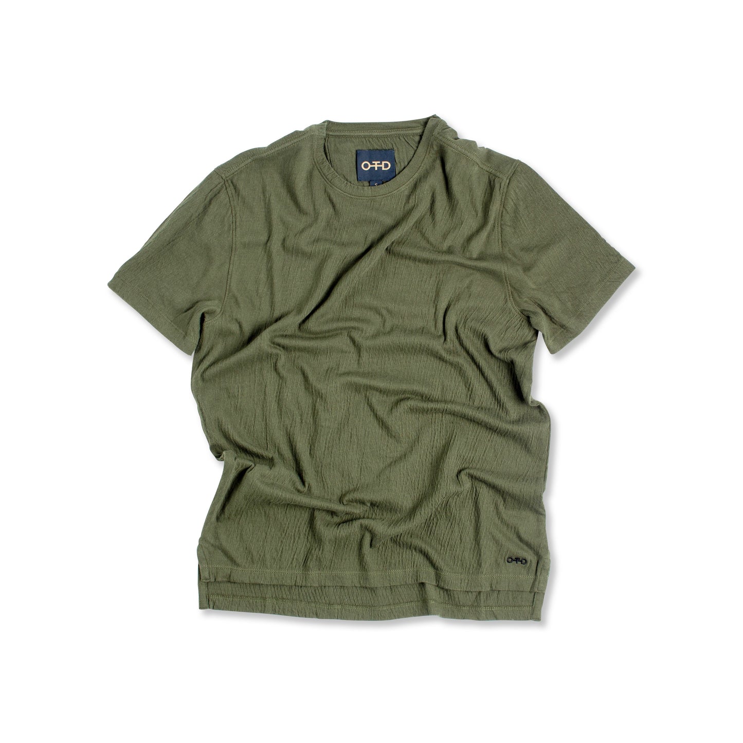 Crewneck Knit Tee (Dark Olive)