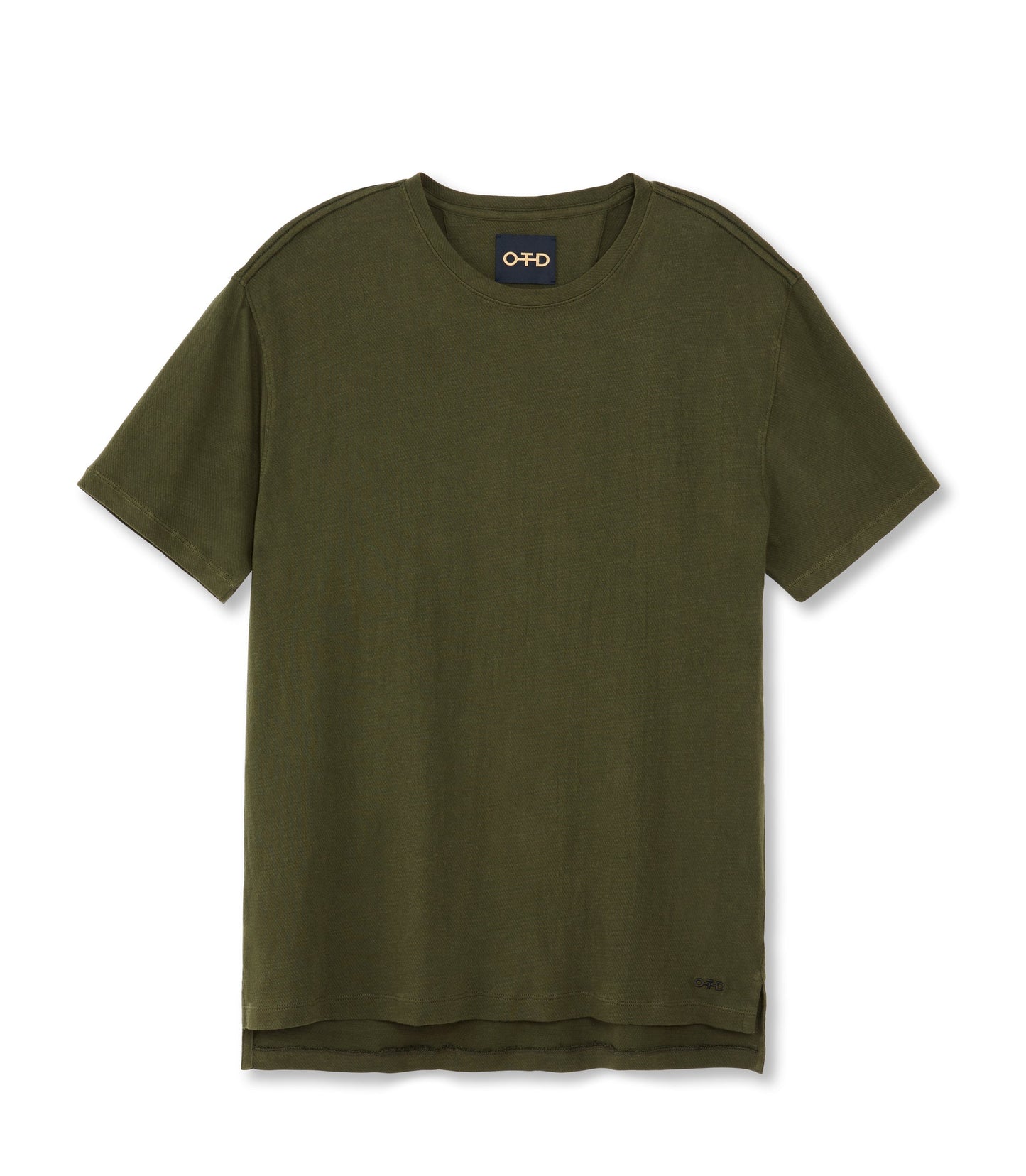 Crewneck Knit Tee (Dark Olive)