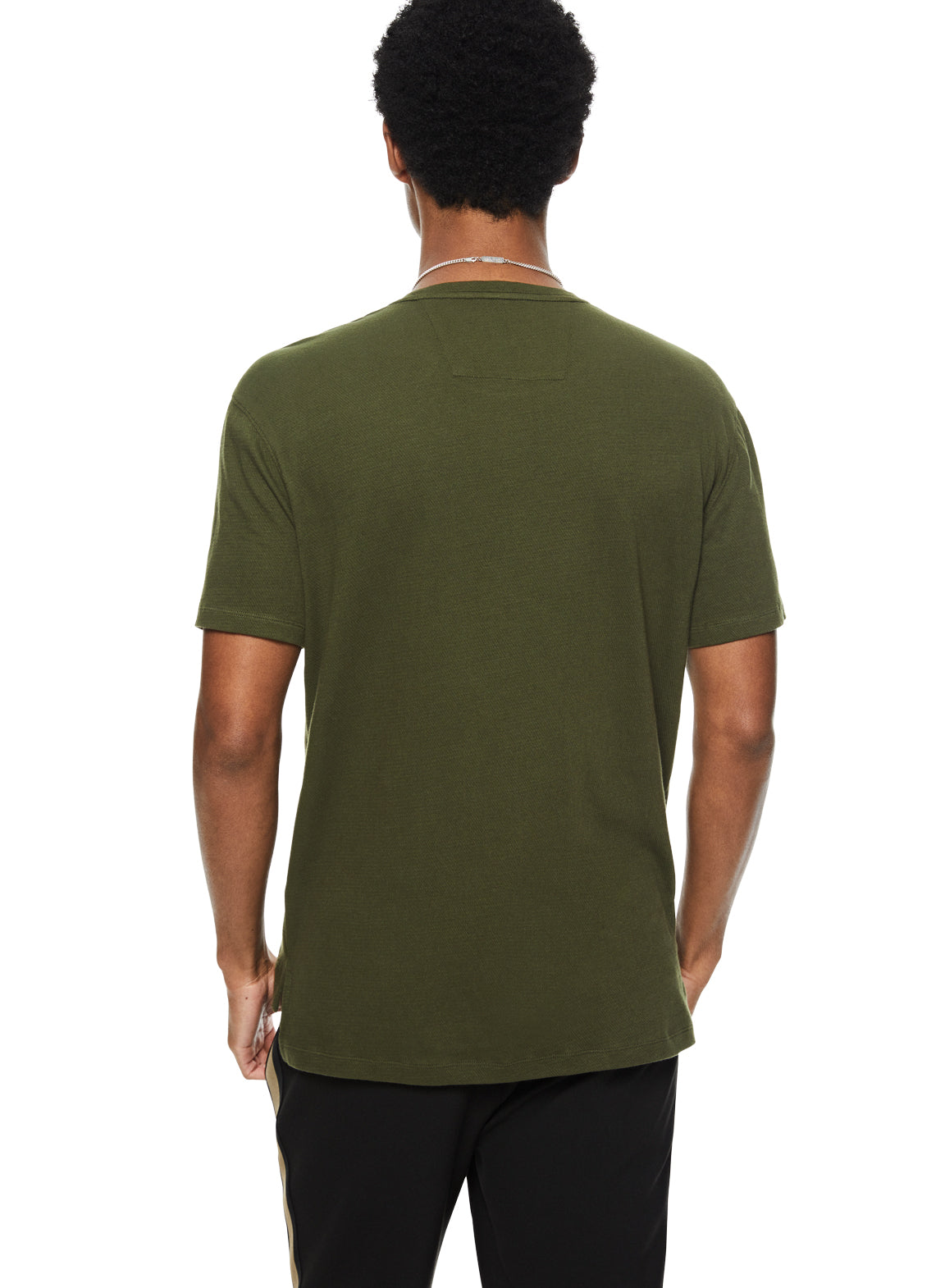 Crewneck Knit Tee (Dark Olive)