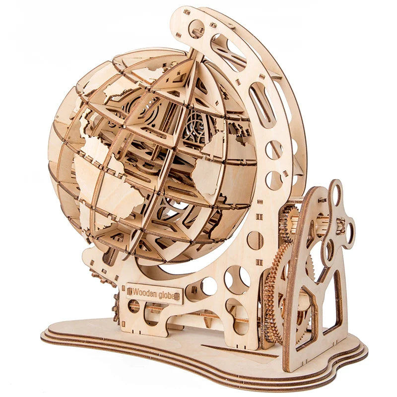 Wooden Globe 3D Puzzle Kit